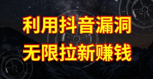 利用抖音链接漏洞,无限拉新赚钱【漏洞原理+操作流程】【揭秘】-钞能力网全创
