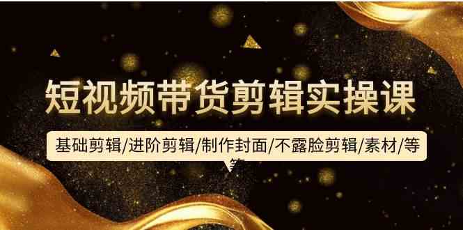 (9887期)短视频带货剪辑实操课:基础剪辑/进阶剪辑/制作封面/不露脸剪辑/素材/等等-钞能力网全创