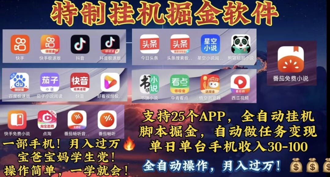 (10703期)月入过万 24小时全自动无脑挂机,操作简单!-钞能力网全创