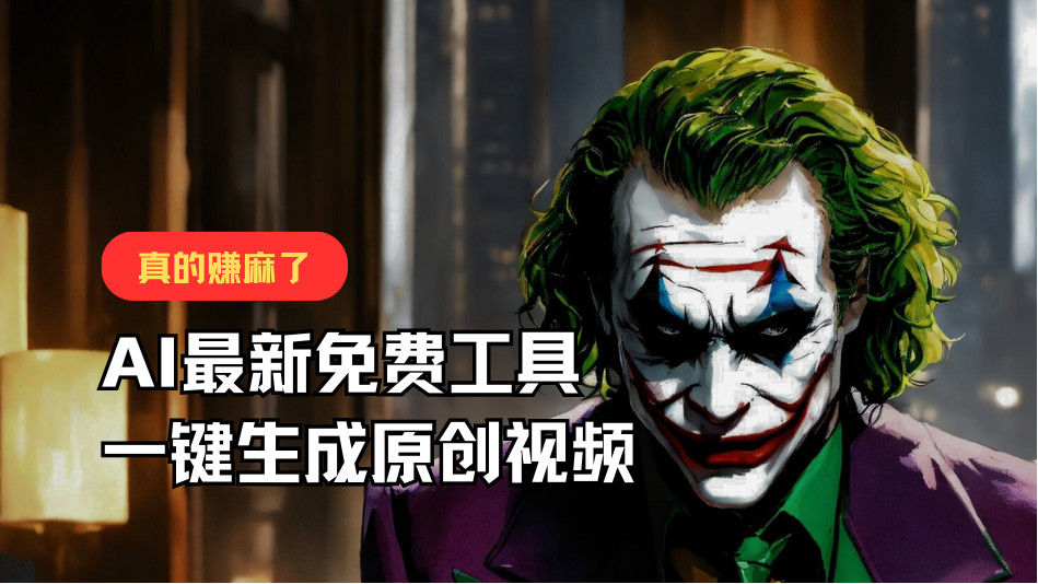 最新免费AI工具,一键生成原创视频,佛系搬运,轻松月入10000+!-钞能力网全创