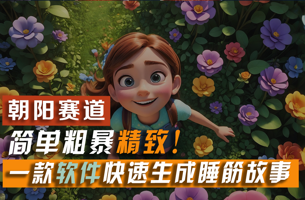 利用一款软件5分钟一条爆款睡筋故事,简单粗暴精致!小白月入2w+-钞能力网全创