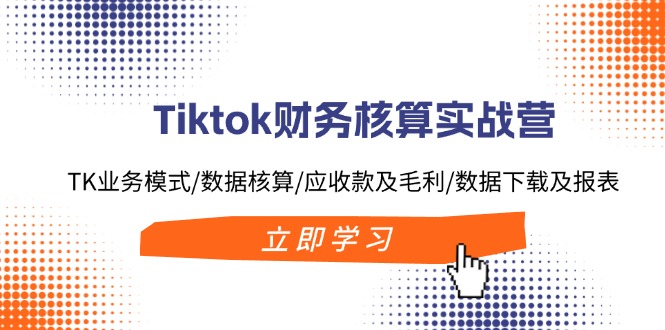 (11978期)Tiktok财务核算实战营:TK业务模式/数据核算/应收款及毛利/数据下载及报表-钞能力网全创