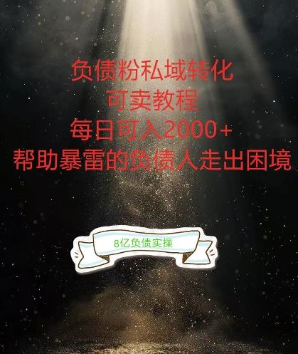 负债粉掘金计划,帮助负债者解决问题,债务规划,债务重组,最好的变现方式【揭秘】-钞能力网全创