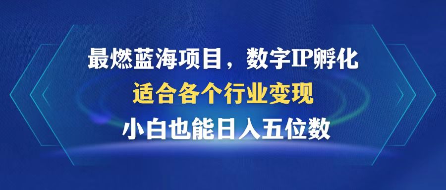 (12941期)最燃蓝海项目 数字IP孵化 适合各个行业变现 小白也能日入5位数-钞能力网全创
