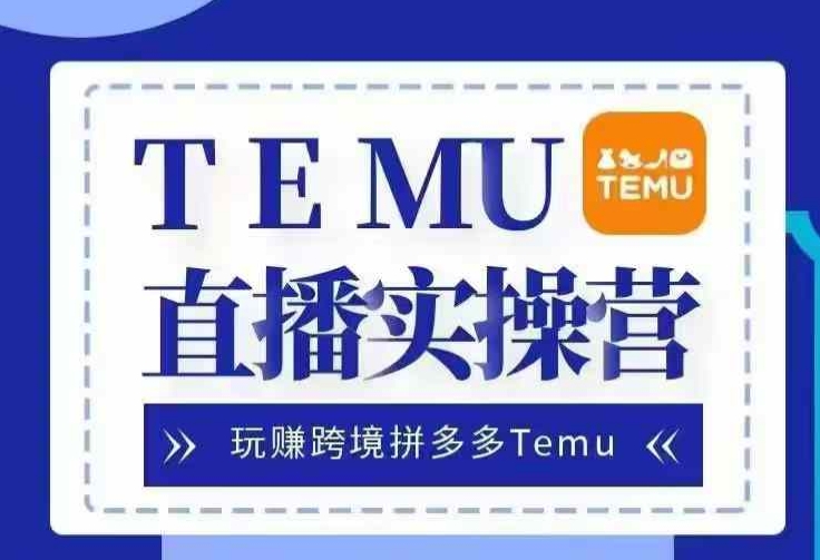 Temu直播实战营,玩赚跨境拼多多Temu,国内电商卷就出海赚美金-钞能力网全创