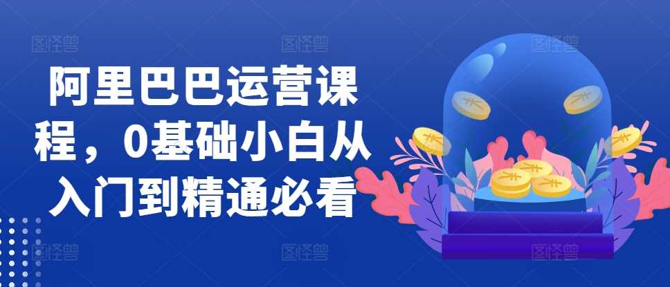 阿里巴巴运营课程,0基础小白从入门到精通必看-钞能力网全创