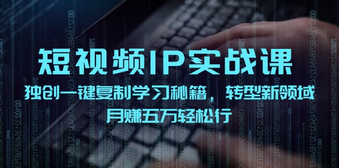 短视频IP实战课,独创一键复制学习秘籍,转战新领域,月赚五万轻松行-钞能力网全创