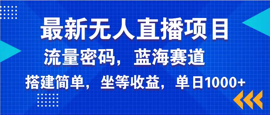 最新无人直播项目—美女电影游戏,轻松日入3000+,蓝海赛道流量密码,…-钞能力网全创