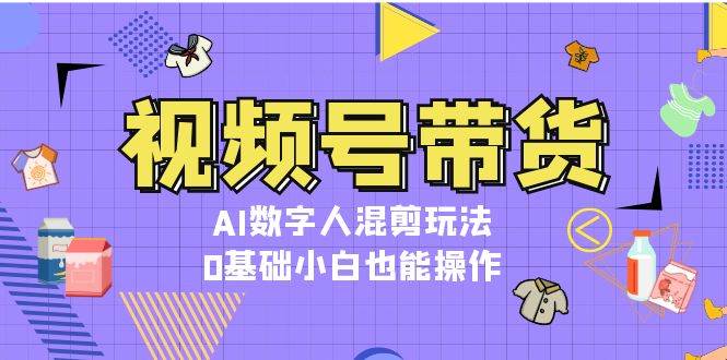 视频号带货,AI数字人混剪玩法,0基础小白也能操作-钞能力网全创