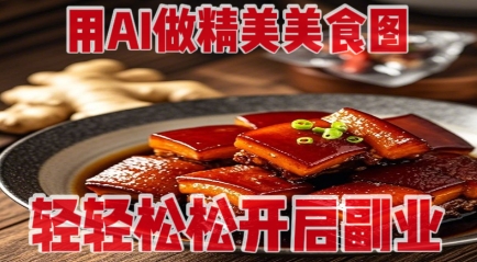 用AI做精美美食图,无需专业设备拍摄,轻轻松松开启副业-钞能力网全创