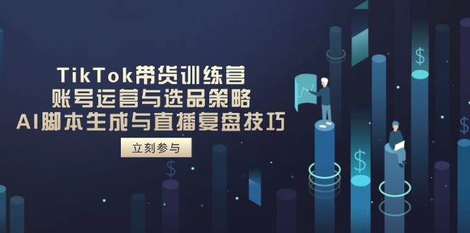 (14420期)TikTok带货训练营,账号运营与选品策略,AI脚本生成与直播复盘技巧-钞能力网全创