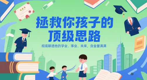 付费文章:拯救你孩子的顶级思路,彻底聊透他的学业、事业、未来,含金量满满-钞能力网全创