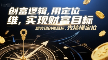 创富逻辑,用定位思维实现财富目标,想实现创收目标,先搞懂定位-钞能力网全创
