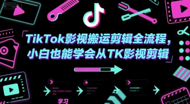 TikTok影视搬运剪辑全流程,小白也能学会从TK影视剪辑-钞能力网全创
