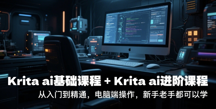 krita ai基础课程+Krita ai进阶课程,从入门到精通,电脑端操作,新手老手都可以学-钞能力网全创