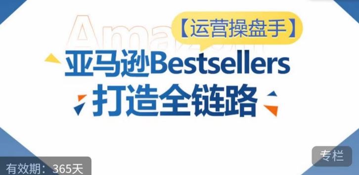 运营操盘手！亚马逊Bestsellers打造全链路，选品、Listing、广告投放全链路进阶优化-钞能力网全创