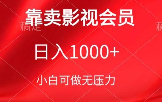 【卖影视会员】，日入1000+，落地保姆级教程，新手可学【揭秘】-钞能力网全创