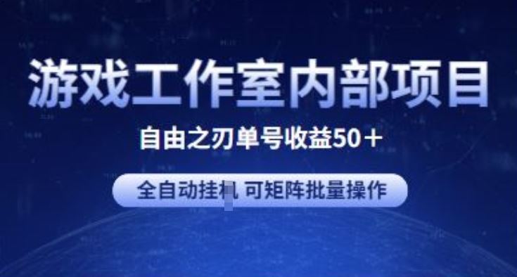 游戏工作室内部项目 自由之刃2 单号收益50+ 全自动挂JI 可矩阵批量操作【揭秘】-钞能力网全创