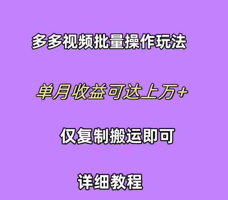 （10029期）拼多多视频带货快速过爆款选品教程 每天轻轻松松赚取三位数佣金 小白必…-钞能力网全创