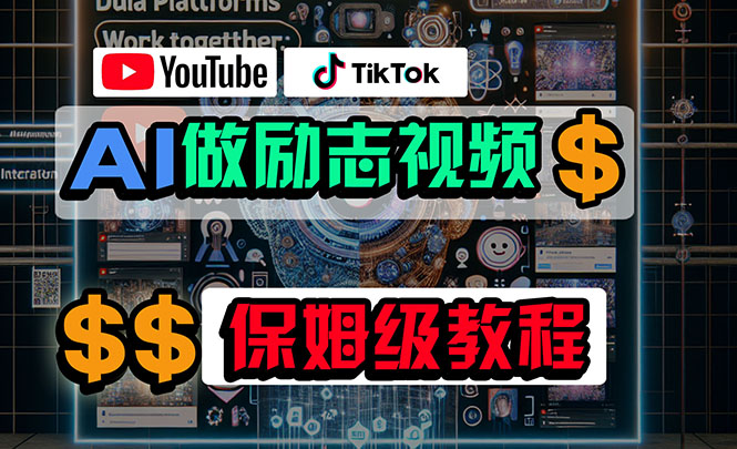 利用AI制作励志视频，在YouTube和TikTok赚钱，小白可做（附工具）-钞能力网全创
