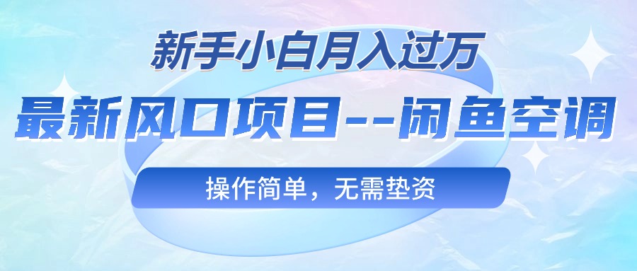 （10767期）最新风口项目—闲鱼空调，新手小白月入过万，操作简单，无需垫资-钞能力网全创