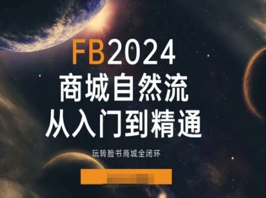 2024Faceboo商城自然流(从入门到精通)，玩转脸书商城全闭环-钞能力网全创