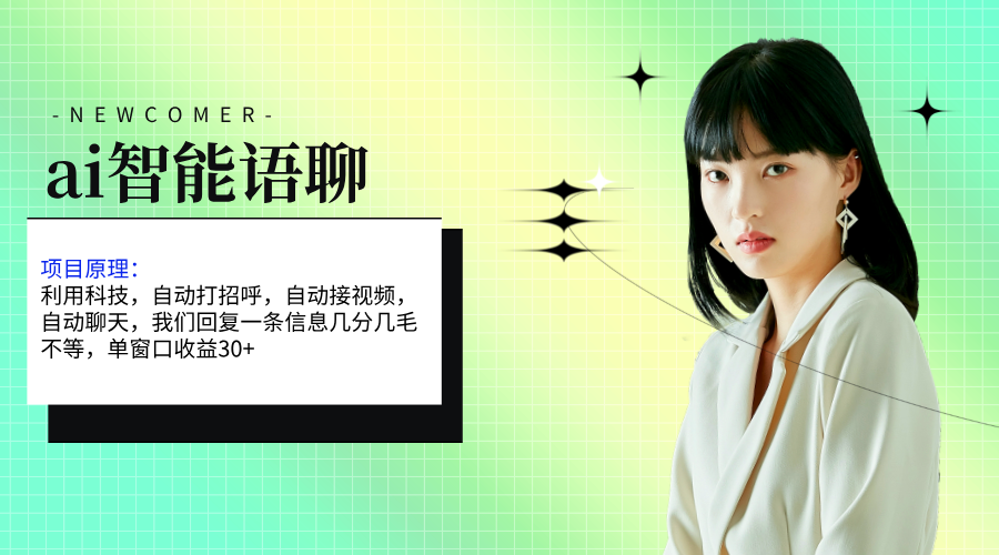 （11383期）ai智能语聊，单窗口30+单机500+，无脑干！！！-钞能力网全创