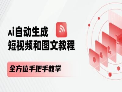 AI自动生成短视频和图文课程，全方位手把手教学-钞能力网全创