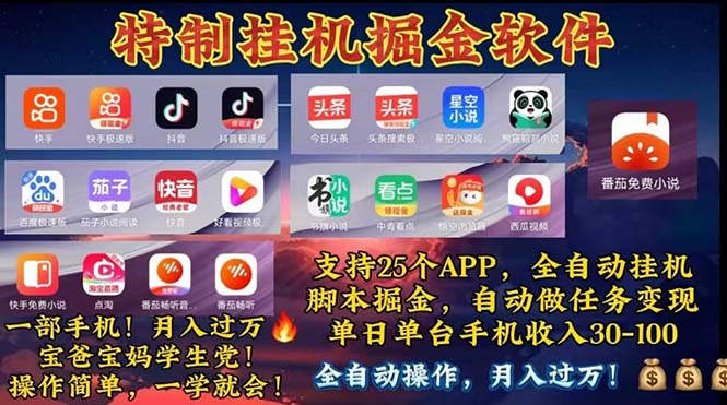 挂机副业 月入过万，特别适合宝爸宝妈学生党，工作室特别推荐-钞能力网全创