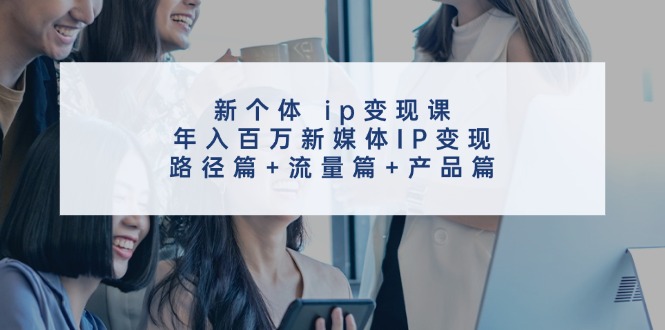 新个体ip变现课，年入百万新媒体IP变现，路径篇+流量篇+产品篇-钞能力网全创