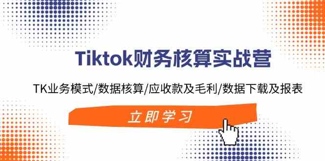 Tiktok财务核算实战营：TK业务模式/数据核算/应收款及毛利/数据下载及报表-钞能力网全创