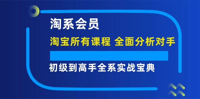 淘系会员【淘宝所有课程，全面分析对手】，初级到高手全系实战宝典-钞能力网全创