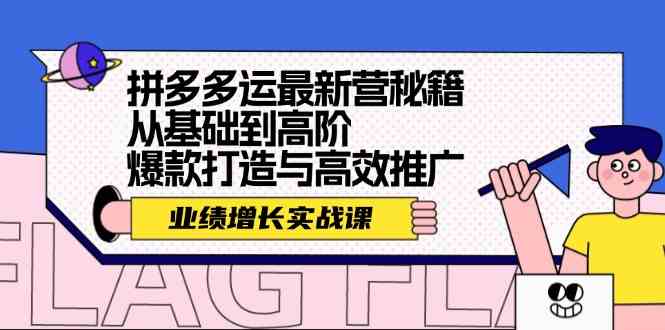 拼多多运最新营秘籍：业绩增长实战课，从基础到高阶，爆款打造与高效推广-钞能力网全创