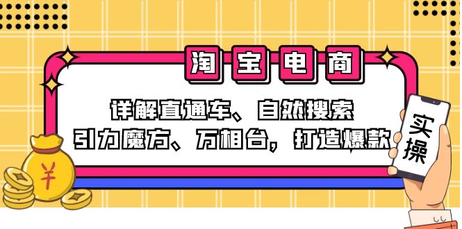 淘宝电商课程：详解直通车、自然搜索、引力魔方、万相台，打造爆款-钞能力网全创