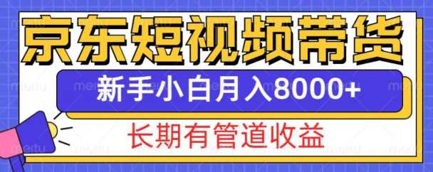 京东短视频带货新玩法，长期管道收益，新手也能月入8000+-钞能力网全创