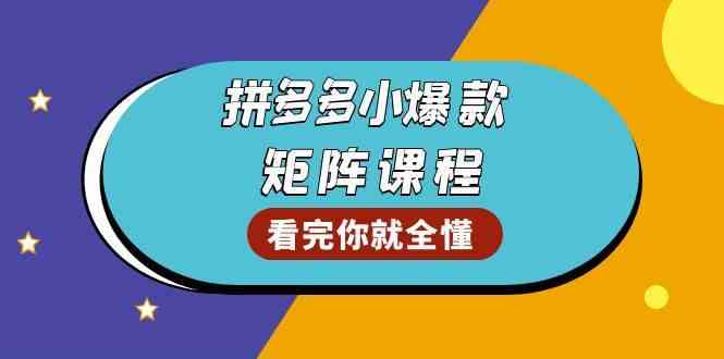 拼多多爆款矩阵课程：教你测出店铺爆款，优化销量，提升GMV，打造爆款群-钞能力网全创