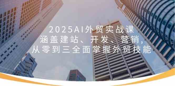 2025AI外贸实战课：涵盖建站、开发、营销, 从零到三全面掌握外贸技能-钞能力网全创