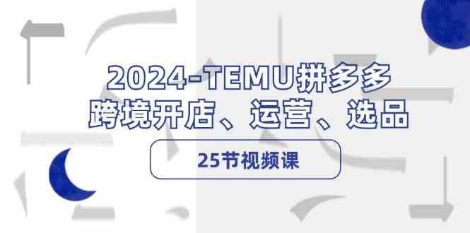 TEMU拼多多跨境开店、运营、选品（25节视频课）-钞能力网全创