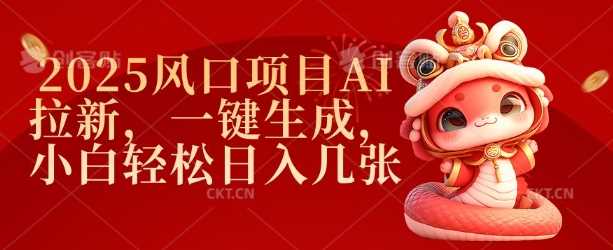 2025风口项目AI拉新，一键生成，小白轻松日入几张-钞能力网全创