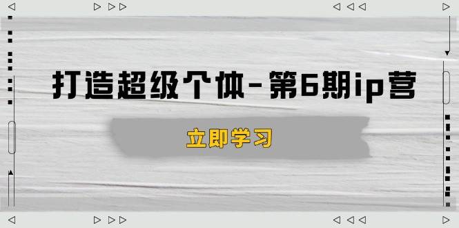 打造 超级个体-第6期ip营：商业认知,产品设计,成交演练,解决知识变现难题-钞能力网全创
