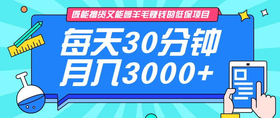 既能撸货又能赚钱的长期低保项目，每天30分钟，多号百分百稳定月入3000+！-钞能力网全创