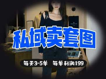 私域卖套图每天3-5单，每单利润99-钞能力网全创