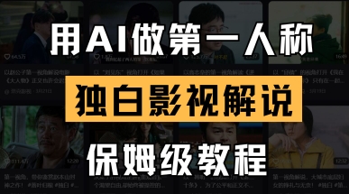 用AI做第一人称独白影视解说，手把手教学，保姆级教程-钞能力网全创
