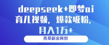 deepseek+即梦ai育儿视频，爆款吸粉，月入1w-钞能力网全创