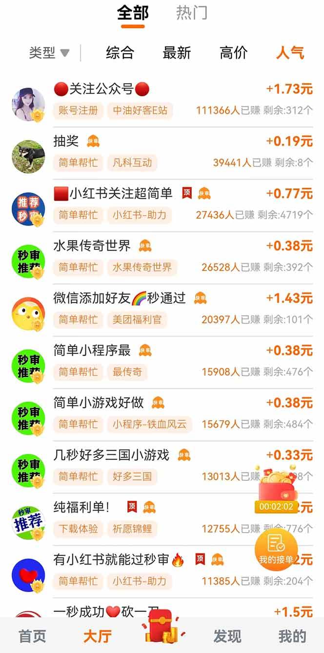 （14510期）零撸小项目免费分享 点赞助力 无任何门槛 手机随时可做 单日收益200＋