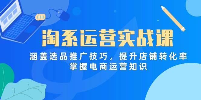 淘系运营实战课，涵盖选品推广技巧，提升店铺转化率，掌握电商运营知识-钞能力网全创