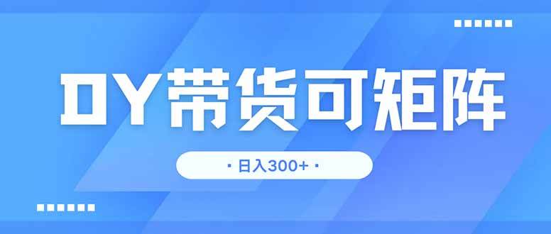 （14414期）DY带货，日入300＋矩阵无上限-钞能力网全创
