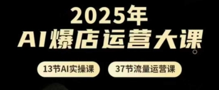 2025年AI爆店运营大课，13节AI实操课+37节流量运营课-钞能力网全创