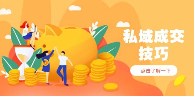 （14566期）私域成交技巧，帮你从入门到精通，破解四大痛点，快速变现，轻松收钱-钞能力网全创