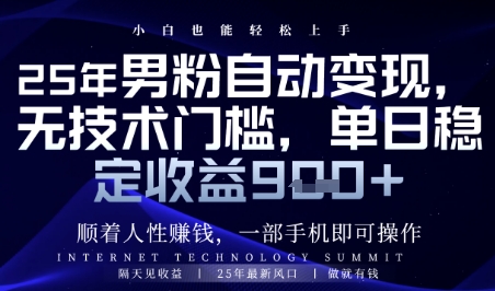 顺着人性挣钱，男粉全自动变现，保底日入9张+【揭秘】-钞能力网全创